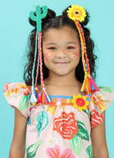 Enfeite de Cabelo de Festa Junina - Cacto e Girassol